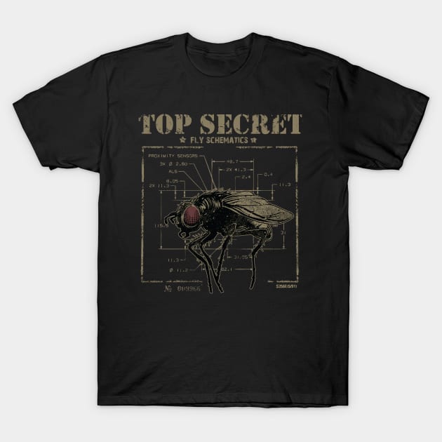 Top secret Fly scheme T-Shirt by Teefold